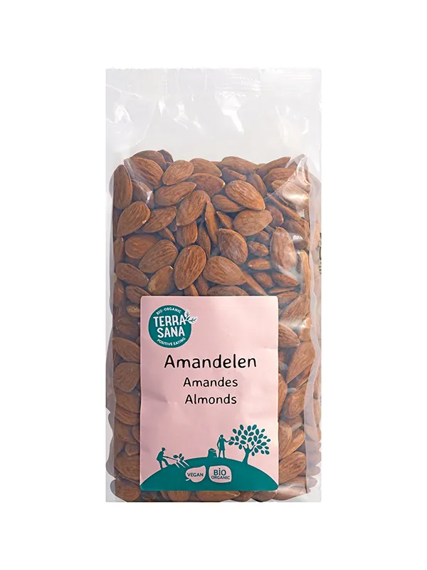 Terrasana Raw Amandelen Bruin Bio (750 gr)