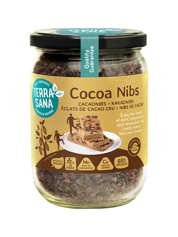 Terrasana Raw Cacao Nibs In Glas Bio (230 gr)