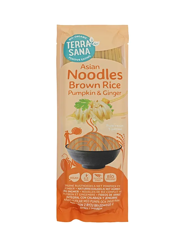 Terrasana Bruine Rijstnoedels Pompoen En Gember Bio (250 gr)