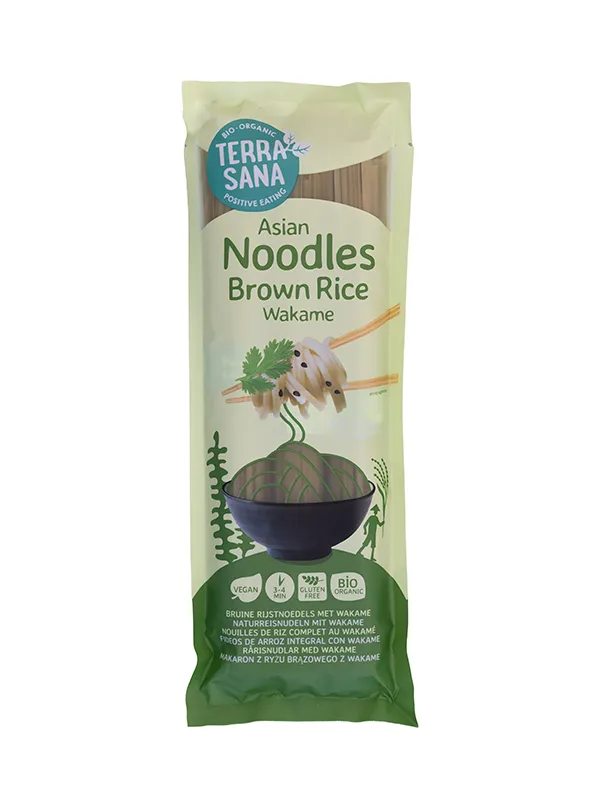 Terrasana Bruine Rijstnoedels Met Wakame Bio (250 gr)