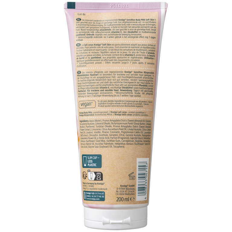 Kneipp Body lotion sensitive soft skin amandel (200 ml)