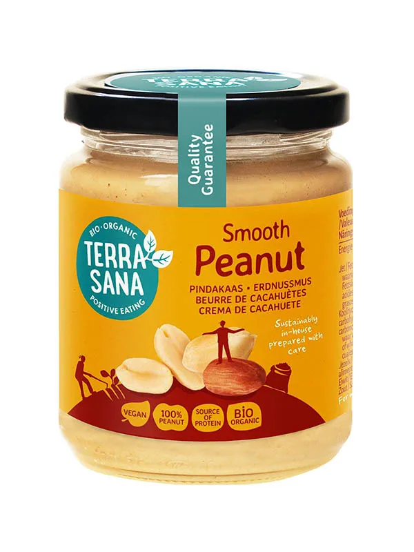 TerraSana Pindakaas fijn zonder zout bio (250 gr)