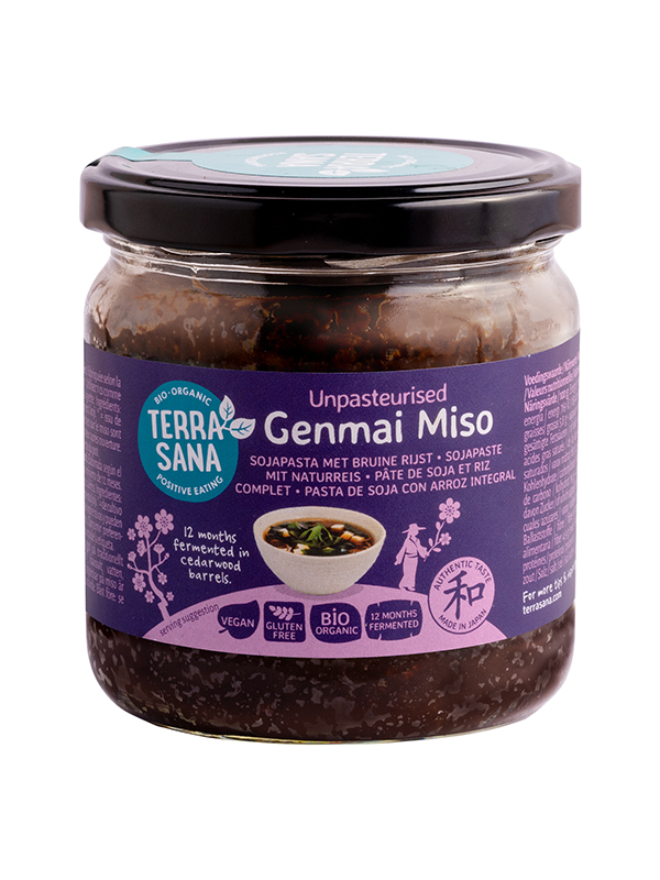 Terrasana Genmai Miso Ongepasteuriseerd Glas Bio (350 gr)