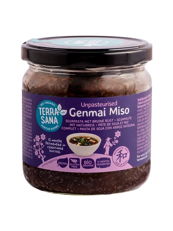 Terrasana Genmai Miso Ongepasteuriseerd Glas Bio (350 gr)