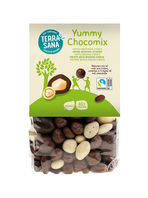 TerraSana Yummy chocomix noten rozijnen choco bio (200 gr)