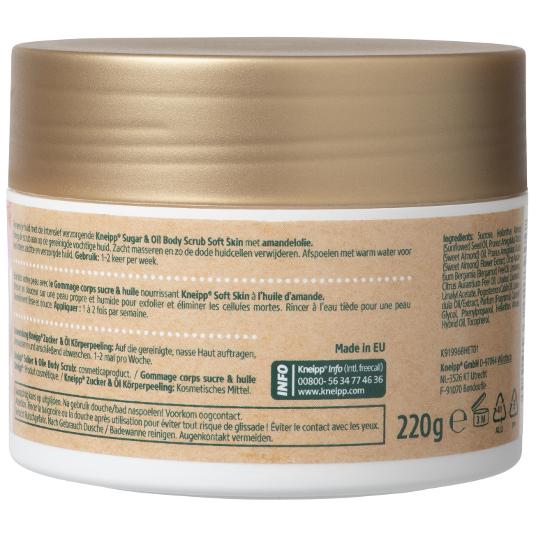 Kneipp Body scrub sugar & oil soft skin (220 gr)