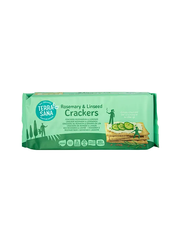 Terrasana Crackers Rozemarijn & Lijnzaad Bio (250 gr)