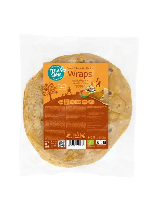 Terrasanagroentewrap Wortel/Pompoen (240 gr)