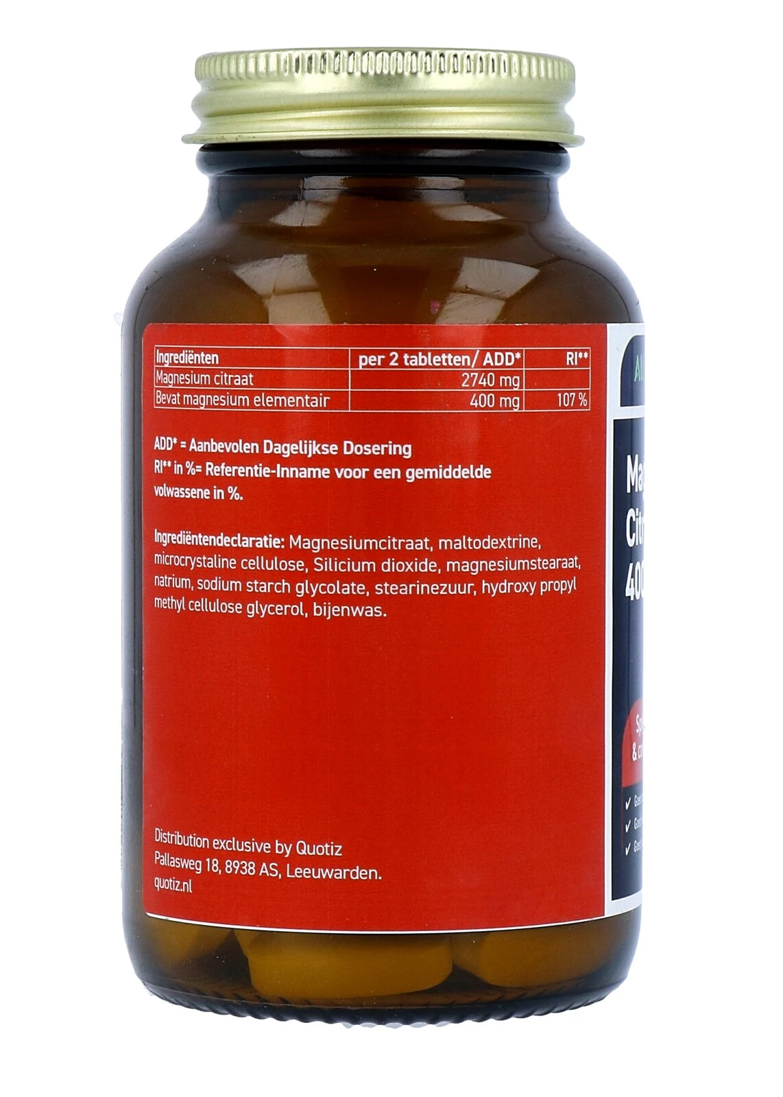 All Natural Magnesium citraat 400mg (60 tabletten) - image 2