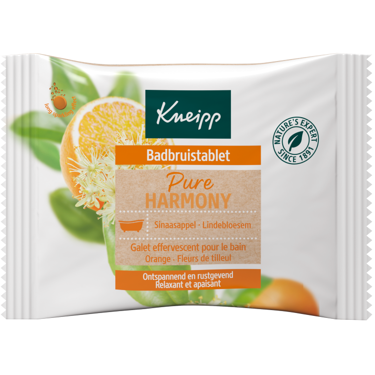 Kneipp Badbruistablet oranje lindebloesem (80 gr)