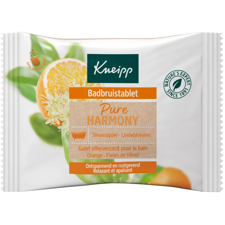 Kneipp Badbruistablet oranje lindebloesem (80 gr)