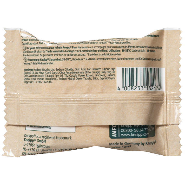 Kneipp Badbruistablet oranje lindebloesem (80 gr)