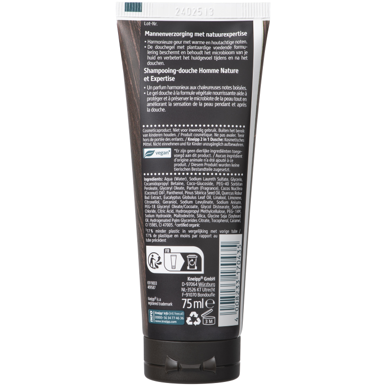 Kneipp MAN DOUCHE 2-IN-1 WARM WOODS (75 ml)