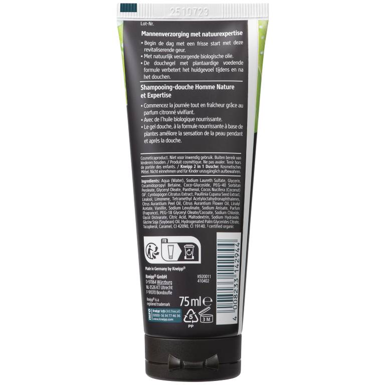 Kneipp Mini 2-in-1 Men Douchegel & Shampoo Ready to Go (75 ml)