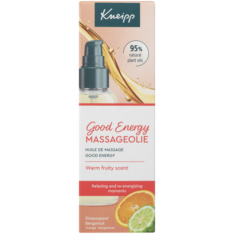Kneipp Massageolie Good Energy met Pompje (100 ml)