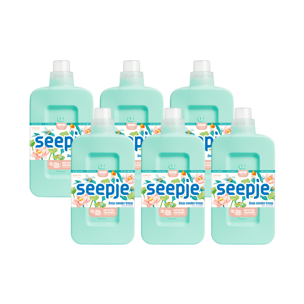 6x Seepje Wasmiddel Wol & Fijn (6 x 945 ml)