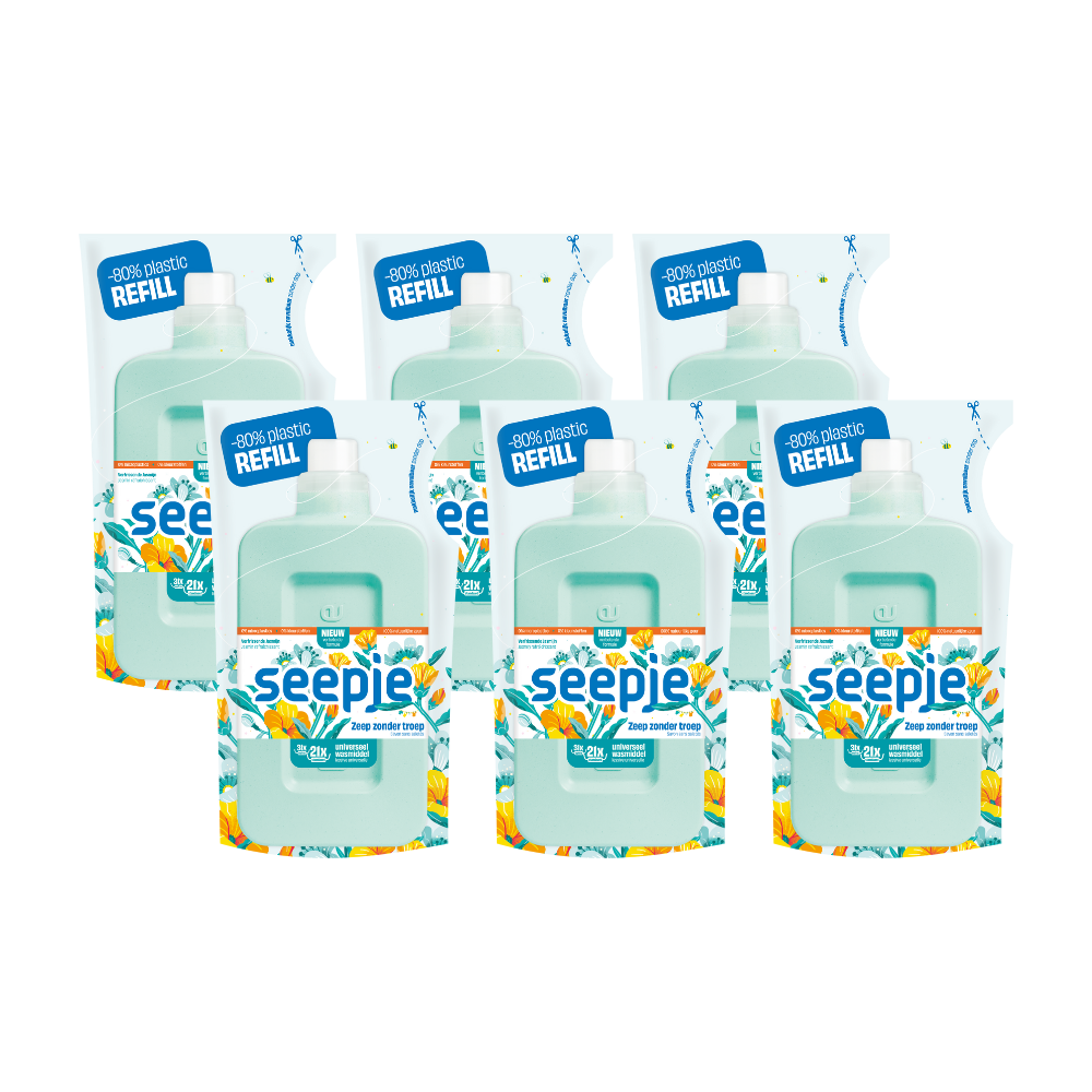 6x Seepje Wasmiddel Universeel (6 x 945 ml) Refill