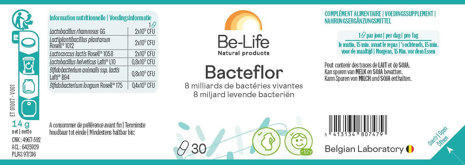 Be-Life Bacteflor (30 capsules)