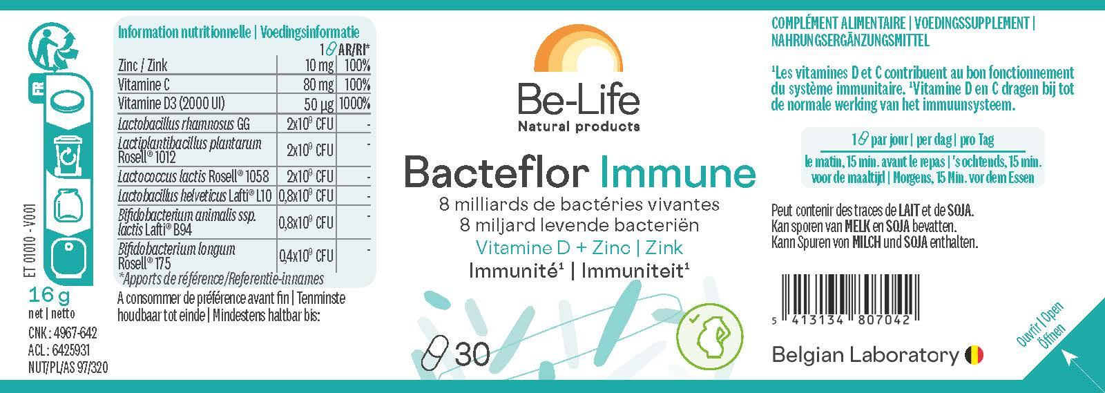Be-Life Bacteflor Immune (30 capsules)