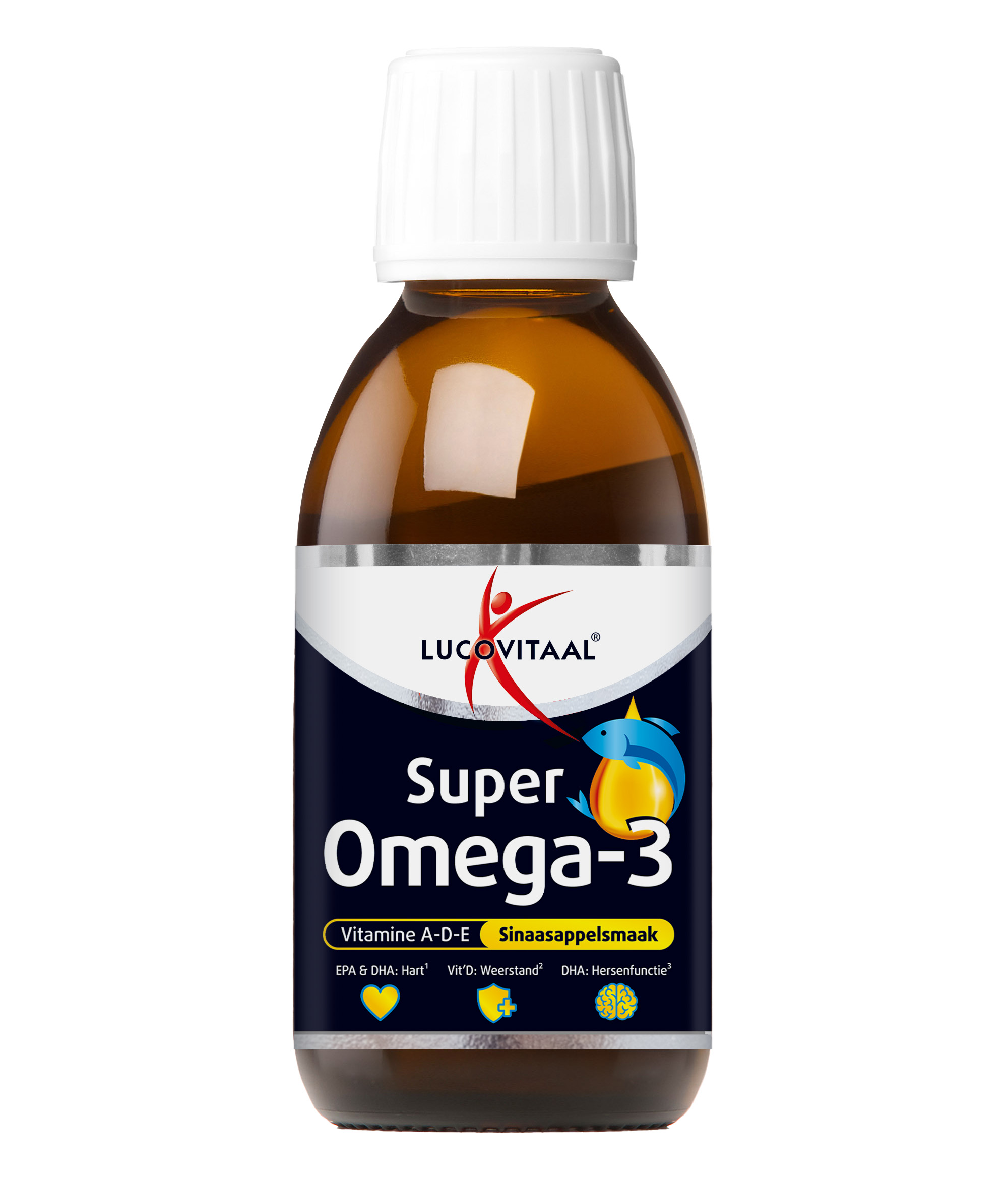 Lucovitaal Super Omega 3 Vloeibaar Sinaasappel (125 ml)
