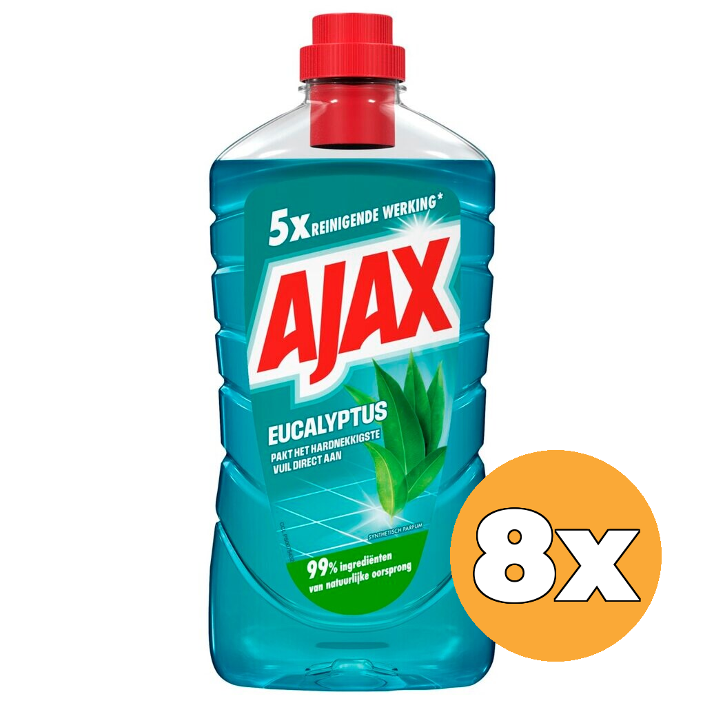 8x Ajax Allesreiniger Eucalyptus (8 x 1000 ml)