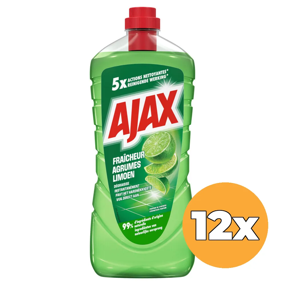 12x Ajax Allesreiniger Limoen (12 x 1250 ml)