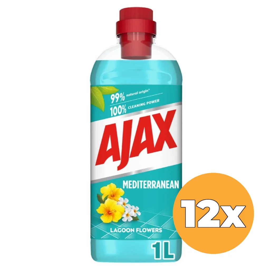 12x Ajax Apc Mediteranean Blue Flowers (12 x 1000 ml)