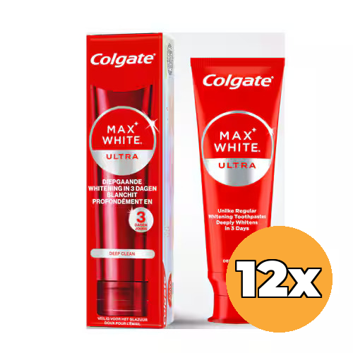 12x Colgate Tandpasta Max White Ultra Deep Clean (12 x 75 ml)
