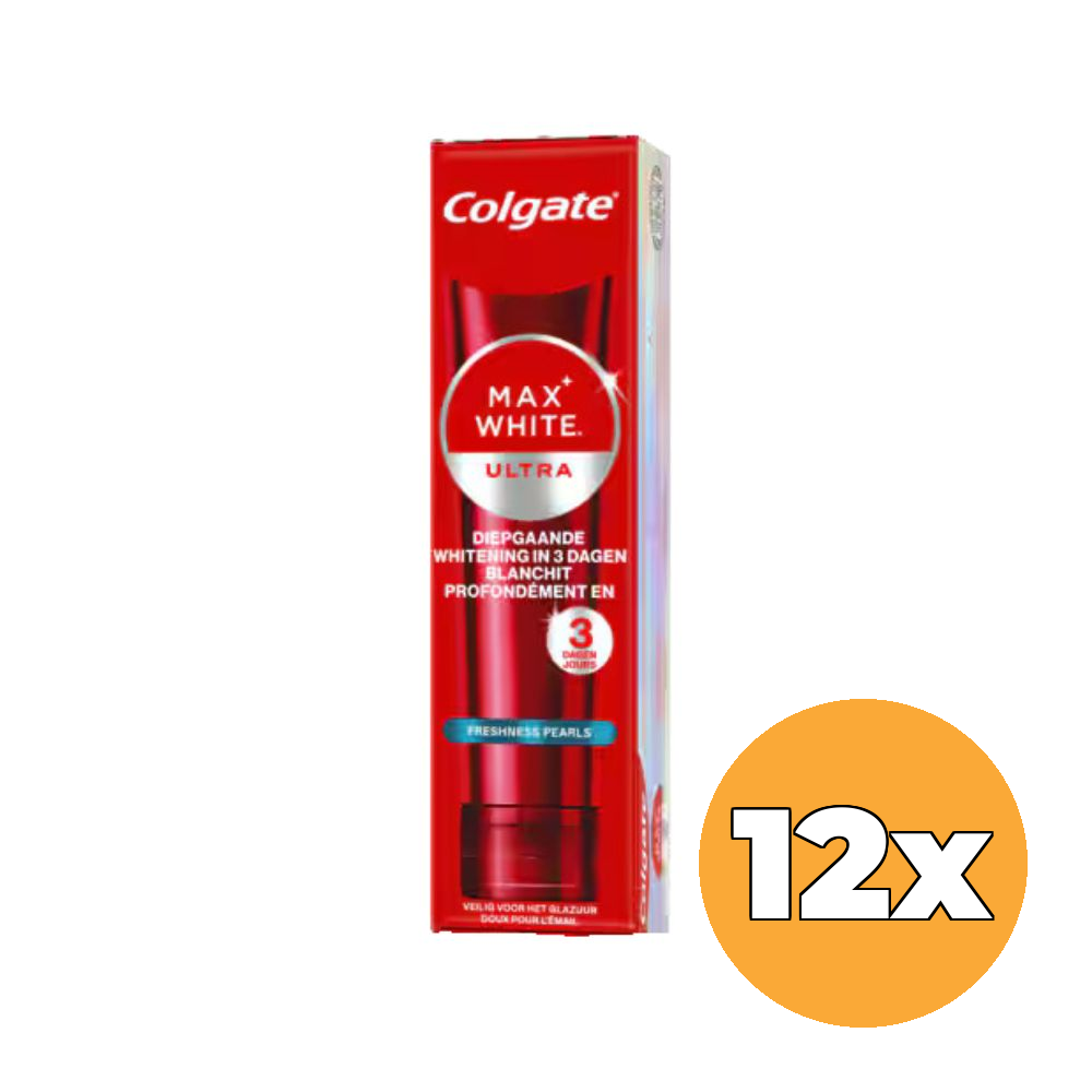 12x Colgate Tandpasta Max White Ultra Freshness Pearls (12 x 75 ml)