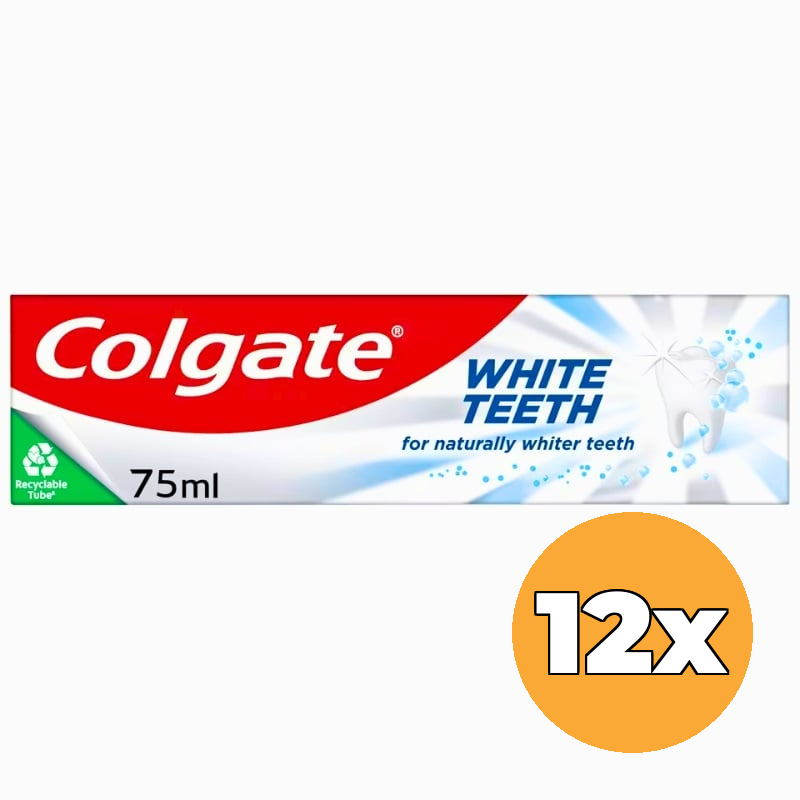 12x Colgate Tandpasta White Teeth (12 x 75 ml)