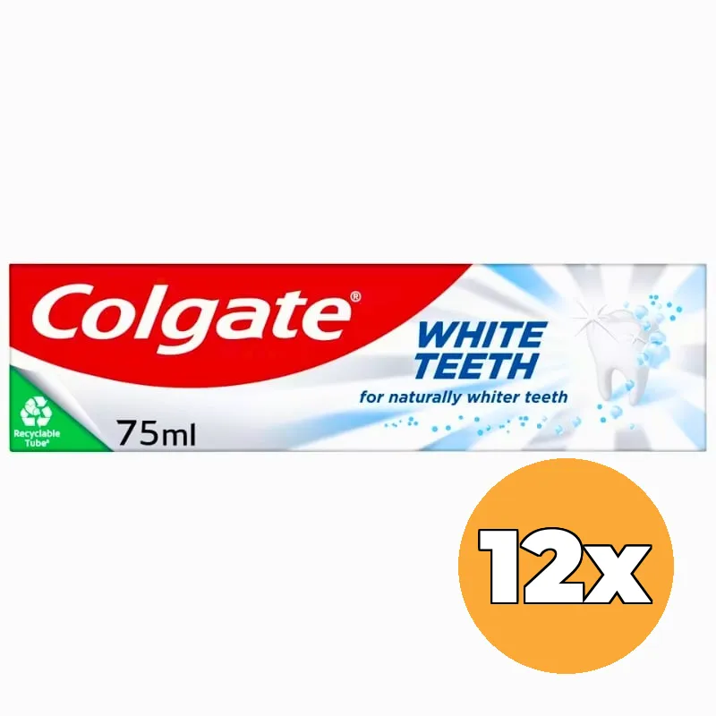 12x Colgate Tandpasta White Teeth (12 x 75 ml)
