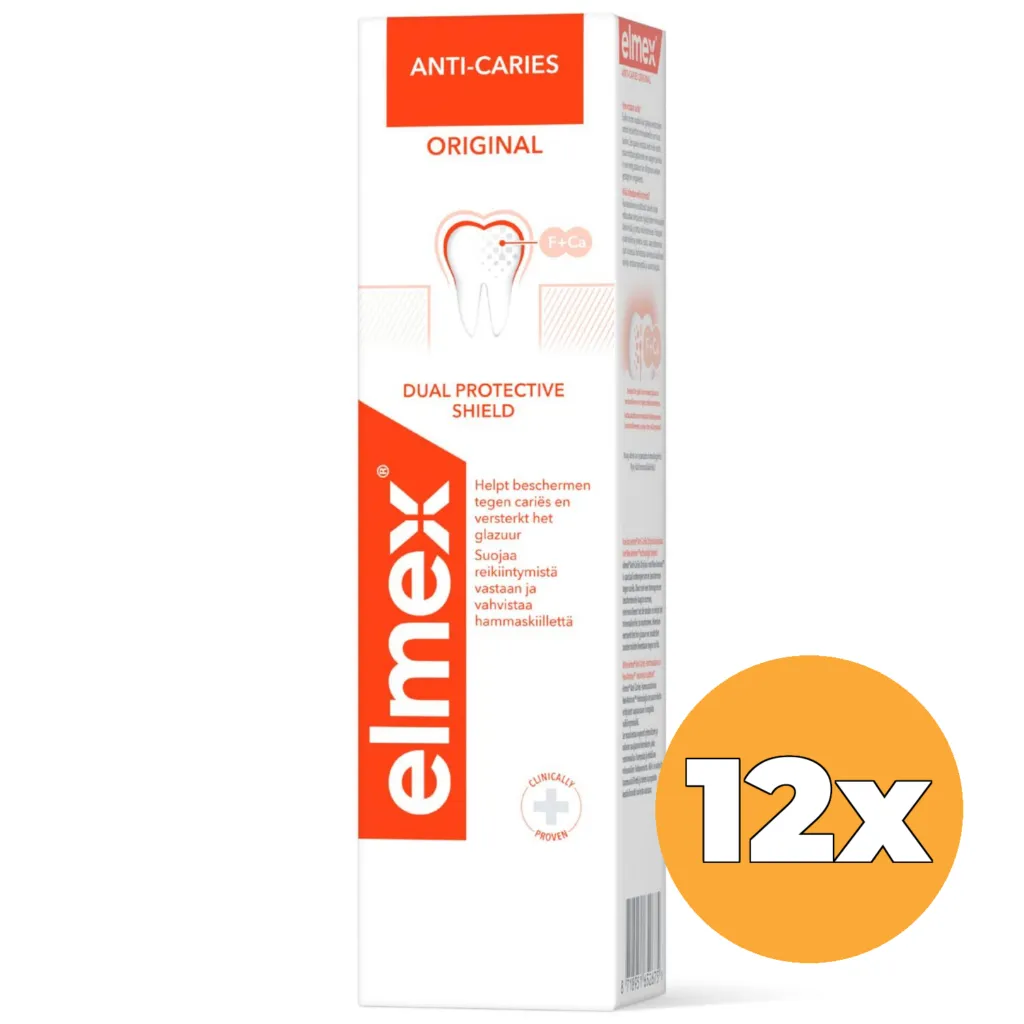 12x Elmex Tandpasta Anti Caries (12 x 75 ml)