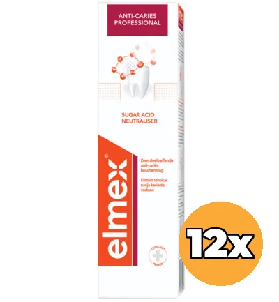 12x Elmex Tandpasta Anti Caries Professional (12 x 75 ml)