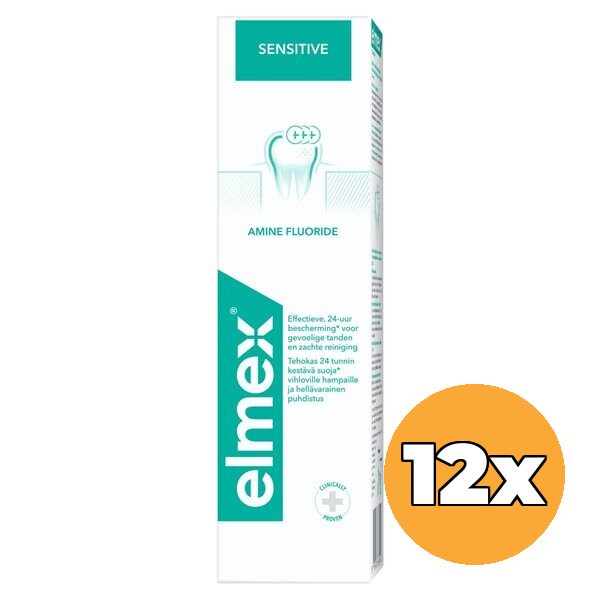 12x Elmex Tandpasta Sensitive (12 x 75 ml)