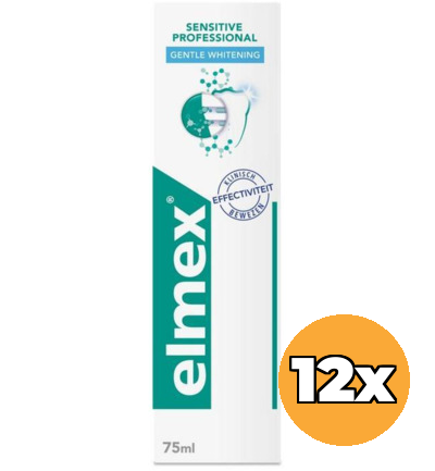 12x Elmex Tandpasta Sensitive Professional + Gentle Whitening (12 x 75 ml)
