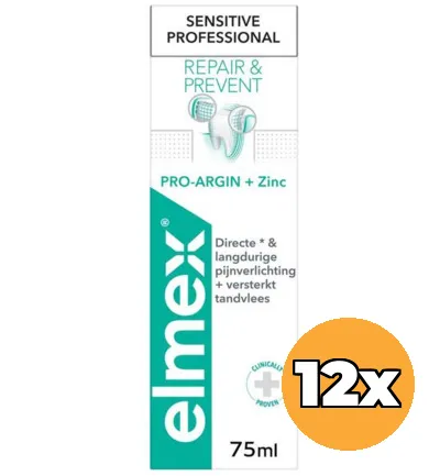 12x Elmex Tandpasta Sensitive Professional Repair & Prevent (12 x 75 ml)