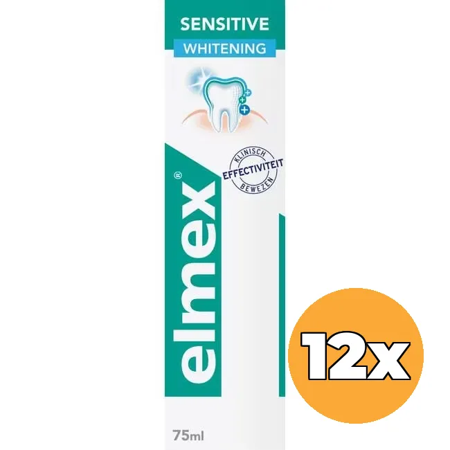 12x Elmex Tandpasta Sensitive Whitening (12 x 75 ml)