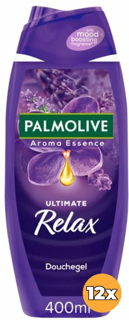 12x Palmolive Douche Gel Aroma Essence Relax (12 x 400 ml)