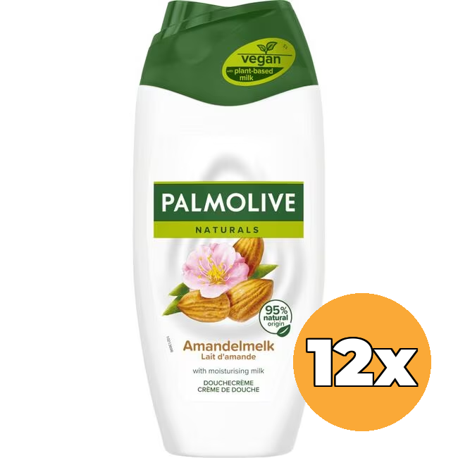 12x Palmolive Douche Gel Naturals Amandelmelk (12 x 250 ml)