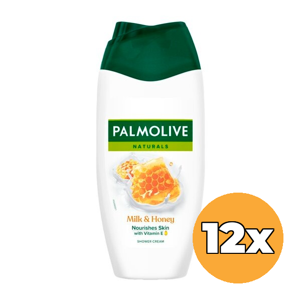 12x Palmolive Douche Gel Naturals Melk & Honing (12 x 250 ml)