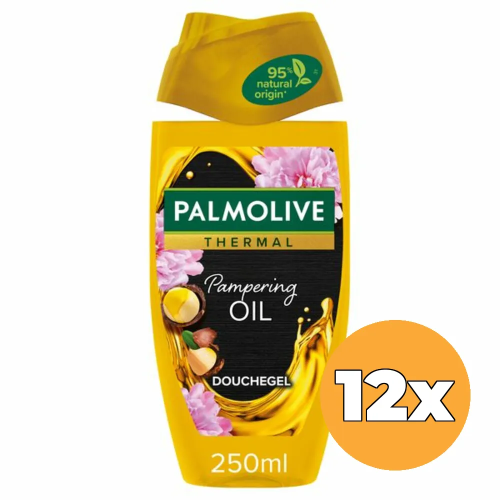 12x Palmolive Douche Gel Pampering Oil (12 x 250 ml)