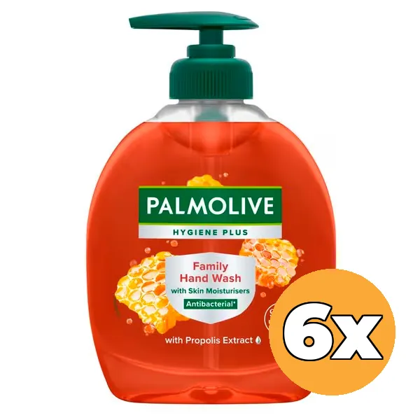 6x Palmolive Vloeibare Zeep Hygiene Plus Family Pomp (6 x 300 ml)