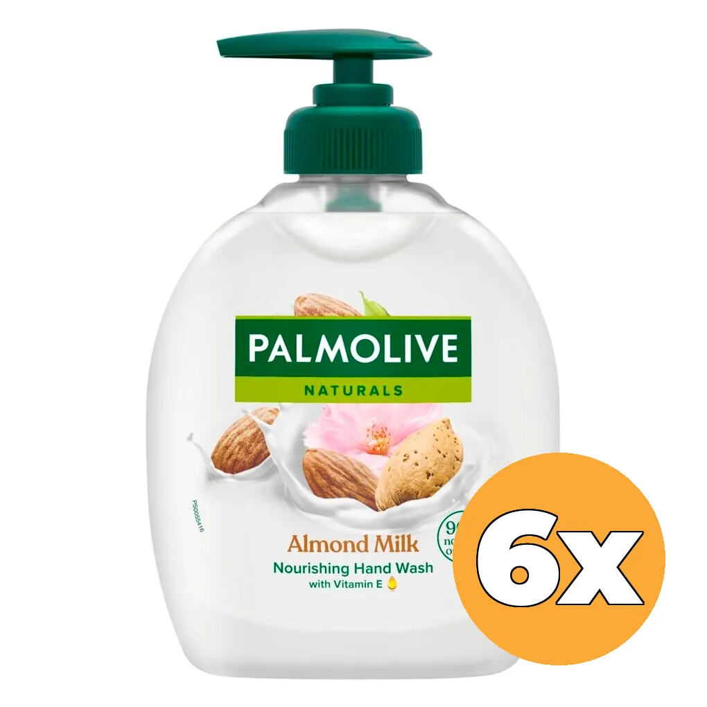 6x Palmolive Vloeibare Zeep Naturals Amandel Pomp (6 x 300 ml)