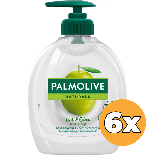 6x Palmolive Vloeibare Zeep Naturals Olijf Pomp (6 x 300 ml)