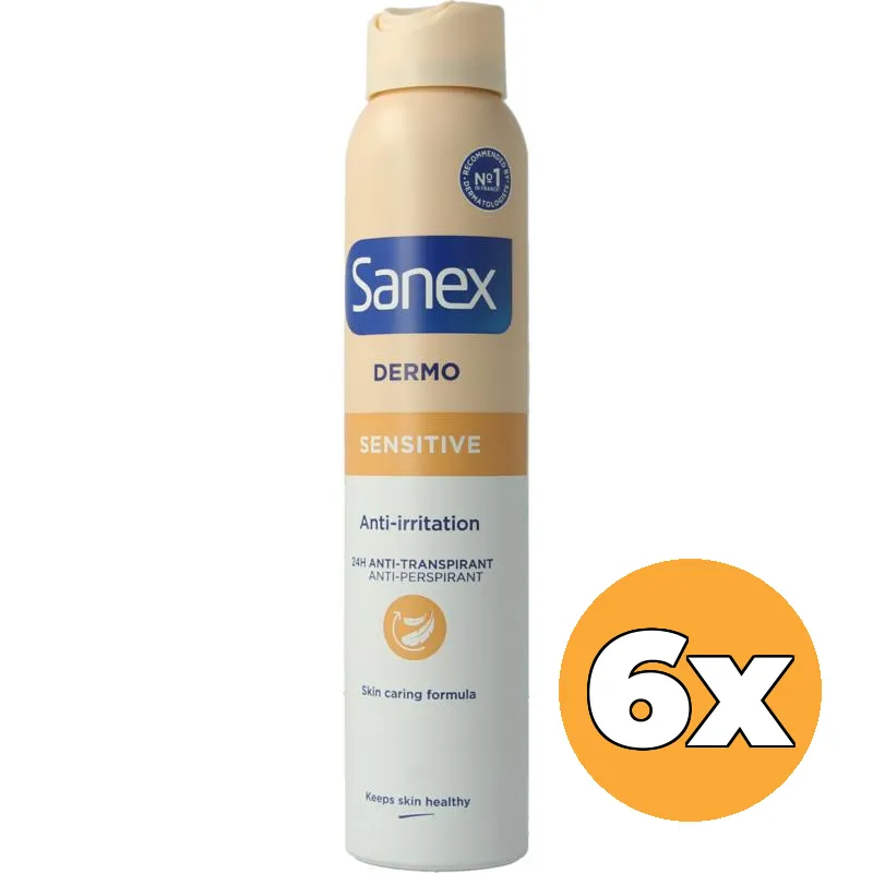 6x Sanex Deospray Dermo Sensitive (6 x 200 ml)