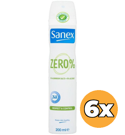6x Sanex Deospray Zero% Normal (6 x 200 ml)