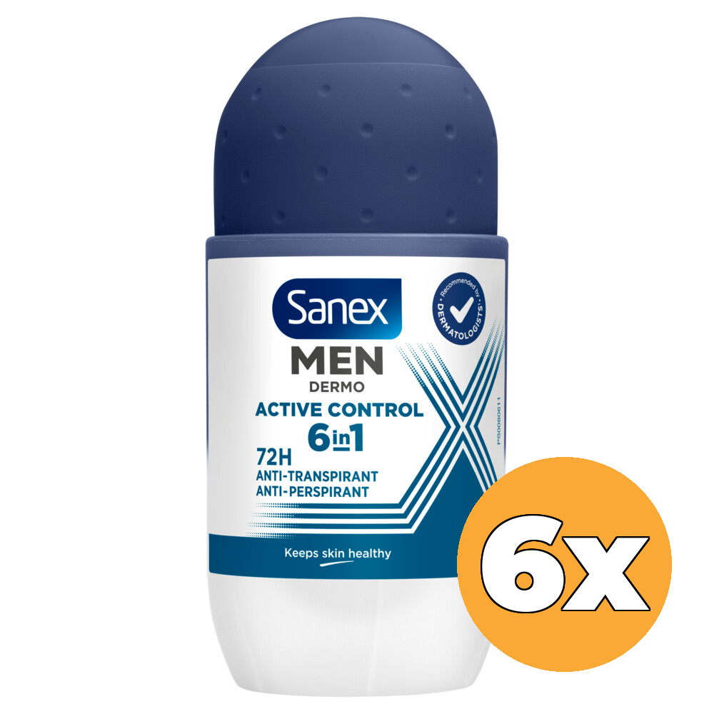 6x Sanex Men Deoroller Active Control (6 x 50 ml)