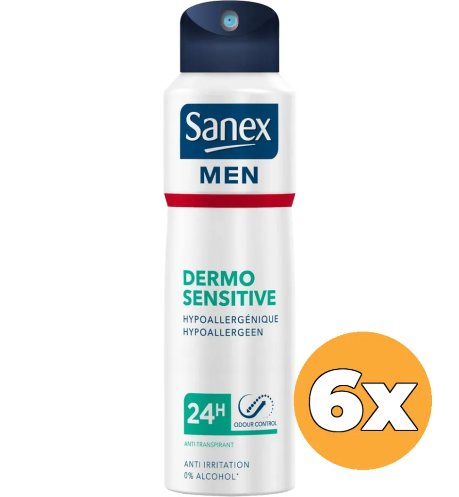 6x Sanex Men Deospray Sensitive (6 x 200 ml)