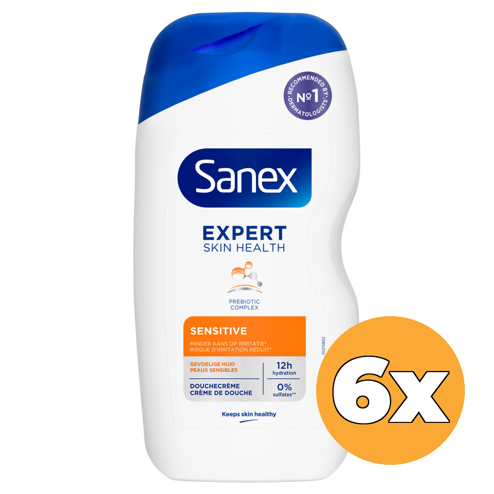 6x Sanex Shower Gel Dermo Sensitive (6 x 400 ml)