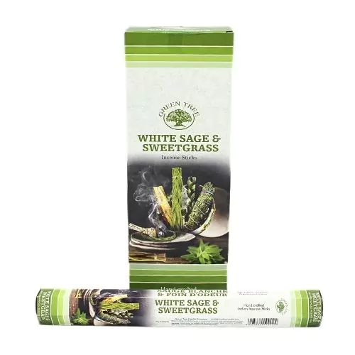 Green Tree Wierook White Sage & Sweetgrass (20 stuks)